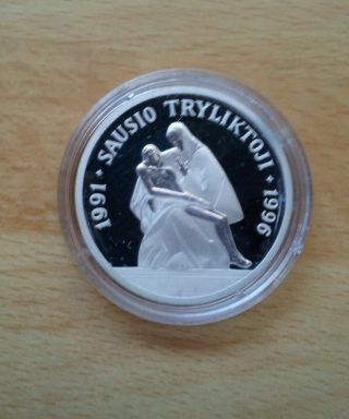 Lithuania.  Litauen.  Lietuva50 Litu,  Litas.  1996.  Rare Silver Coin photo