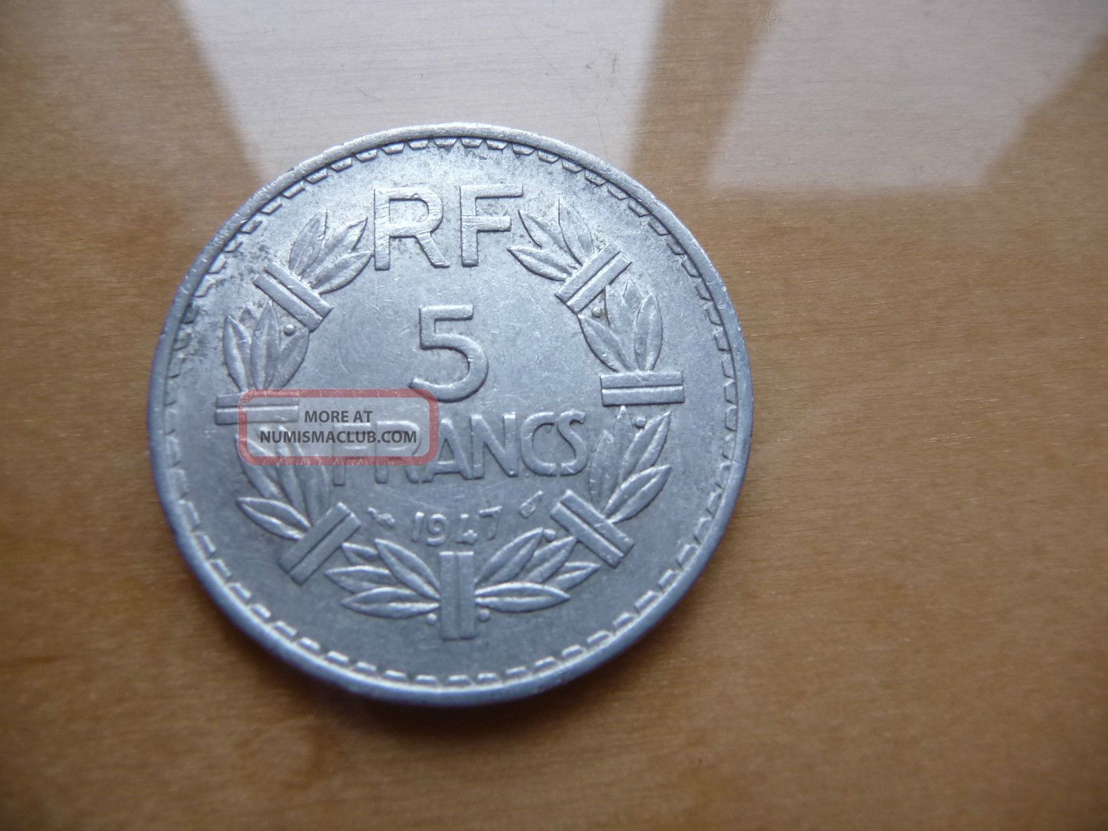 French 5 Francs Lavrillier French Republic 1947 Currency Coin