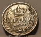 100 Reis Silver D Emanuel Ii 1910 Kinf Of Portugal Europe photo 1