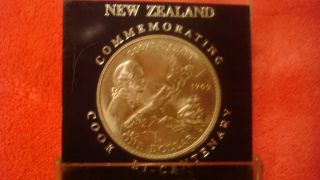 Zealand Commemorating Cook Bi - Centenary Coin 1769 - 1969 Cooks Chart In Case photo