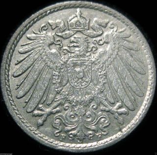 German Empire 1915f 5 Pfennig - Coin Combine S&h photo
