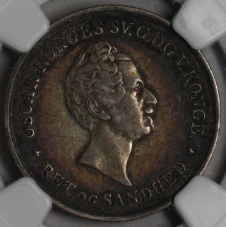 1846 Ngc Xf 40 Norway Silver 24 Skilling Oscar I (ngc Pop 1/3) Coin photo