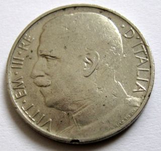 Italy 50 Centesimi Coin 1919 R Km 61.  2 Reeded R photo