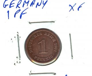 1901 - A Germany 1 Pf,  Xf Coin photo