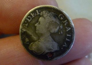 1704 Silver 4 Four Pence Queen Anne Silver Coin photo