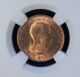 1958 Ghana 1/2 Penny Ngc Ms 65 Rd Unc Bronze Africa photo 1