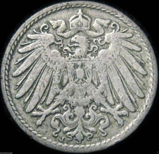 German Empire 1905j 5 Pfennig - Coin Combine S&h photo