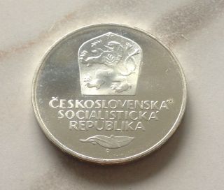 1973 Silver Czechoslavakia 50 Korun 25th Anniversary Communitst Party Proof Coin photo