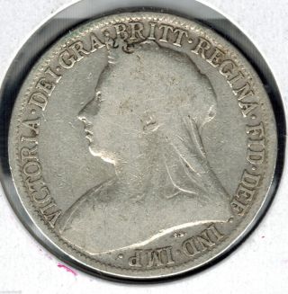 1898 Great Britain Florin.  925 Silver 116 Year Old Coin Km 781 Queen Victoria photo