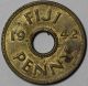 1942 - S Fiji Penny (world War Ii Coin,  Only 2 Year Type Minted In San Francisco) Australia & Oceania photo 1