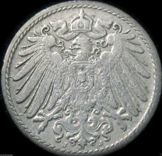 German Empire 1906j 5 Pfennig - Coin Combine S&h photo