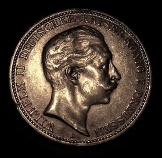 1910 A Germany 3 Mark Wilelm Ii High Detail Silver Coin Gorgeous photo