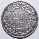 Switzerland 2 Francs,  1921 Silver Large Vintage Coin - We Combine Shipment Europe photo 2