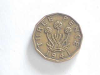 1941 British Three Pence In Ef photo