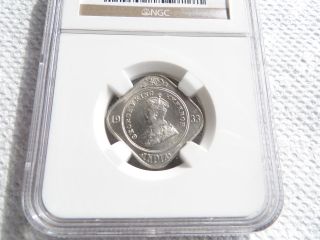Britsh India Ngc Graded Unc Ms 62 1933 2 Anna Coin photo