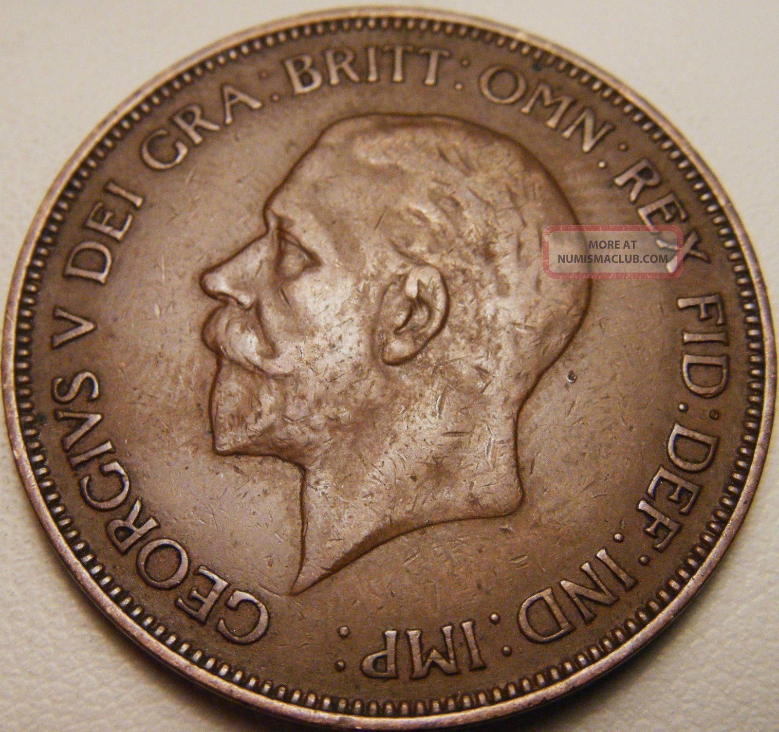 1935 Great Britain Penny Xf Km 838 Bronze Usa V