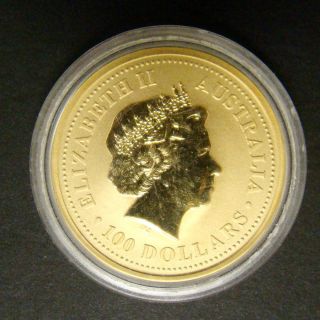 2006 Australia Year Of The Dog $100 Gold Proof Coin 1 Oz photo