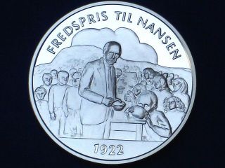 Norway Fridjtof Nansen - Nobel Peace Price 1922 - Silver Proof Medal photo