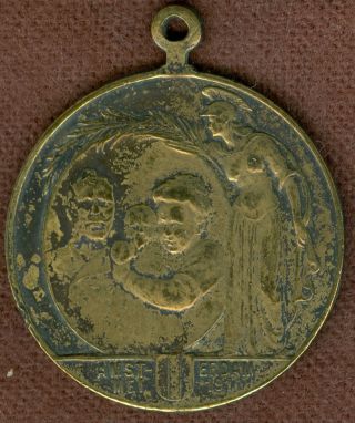 1910 Dutch Amsterdam Medal Honoring The Birth Of Princess Julianna photo