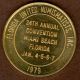 1979 Florida United Numismatists,  Inc.  24th Annual Convention In Miami Medal Exonumia photo 1