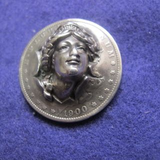 1900 Morgan Hobo Nickel Dollar Also A Broock Lady Liberty ' S Head Turns To You 3d photo