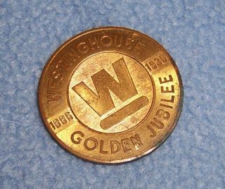 Brass Commemorative Coin Medallion 1936 Westinghouse 50 photo