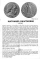 1975 Nyu Hof Nathaniel Hawthorne Pure Silver Medal By Michael Lantz Maco Mib Exonumia photo 2