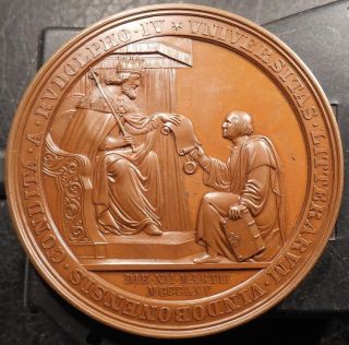 Xrare 1865 University Of Vienna 500th Anniversary Bronze Medal By Carl Radnitzky photo