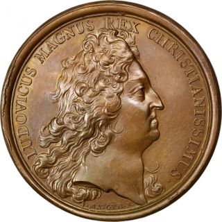 [ 64685] Louis Xiv,  Médaille,  Fondation De Neuf - Brisach photo