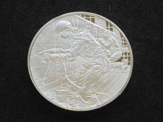 Indians In Ww Ii Sterling Silver Medal A3463 photo