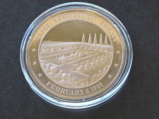 Naval Limitation Treaty Proof Bronze Medal A3928 photo
