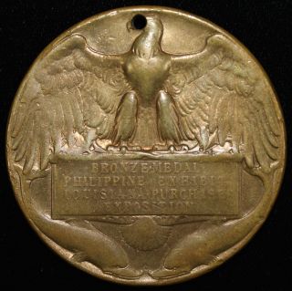 1904 Louisiana Purchase Exposition Bronze Medal For Philippine Exhibit Tk2018 photo