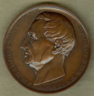 1866 Belgium Medal In Honor Of J.  B.  Madou,  Painter,  Watercolorist,  By Jouvenel photo