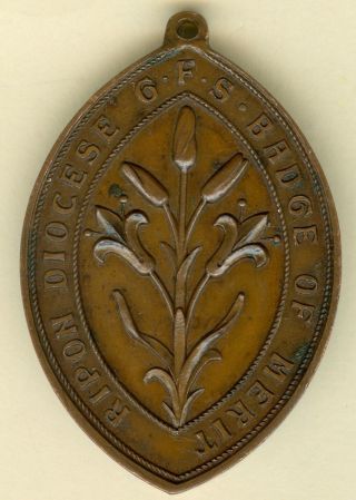19th Century Ripon Diocese Badge Of Merit Awarded To Emma Richards photo