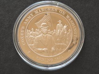 1894 Coxey ' S Army Marches On Washington Proof Bronze Medal Franklin C8338 photo