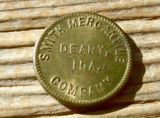 1900s Deary Id Idaho (tiny Latah Town) Brass 10c Scarce 