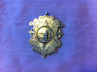 Sterling Silver Nmmss Shooting Medal Fob 1909 Avf Lightly Cleaned photo