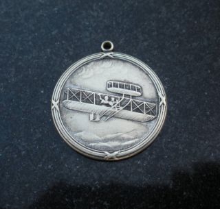Circa 1910 Fantastic Medal First Flight Wright Brothers photo