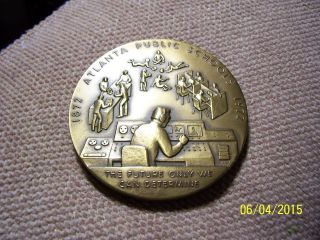 1972 Atlanta Public Schools Bronze Medal By Julian H.  Harris photo
