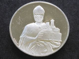 Saint Petronius Sterling Silver Art Medal A3235 photo