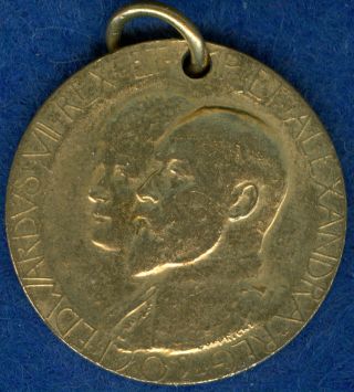 1902 King Edward Vii Coronation Celebration Medal By Gravesend photo