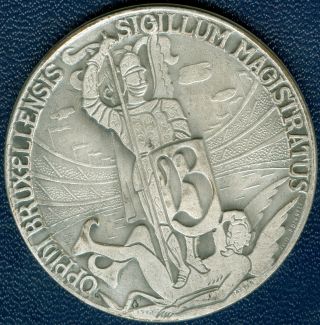 1952 Magistrates Of Brussels,  Belgium Medal By Rayner photo
