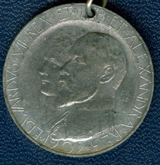 1902 King Edward Vii Coronation Celebration Medal,  Issued By Leicester photo