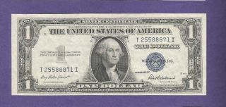 Fancy Sn 55 - 888 Us Gem Fr.  1615 Coin Currency 1935 F $1 Silver Certificate photo