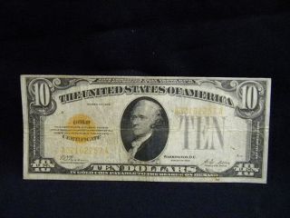 Fr.  2400 $10 1928 Gold Certificate. . photo