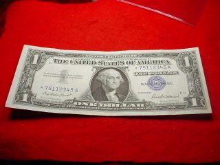 1957 $1 Silver Certificate Outstanding Star Note 4 photo