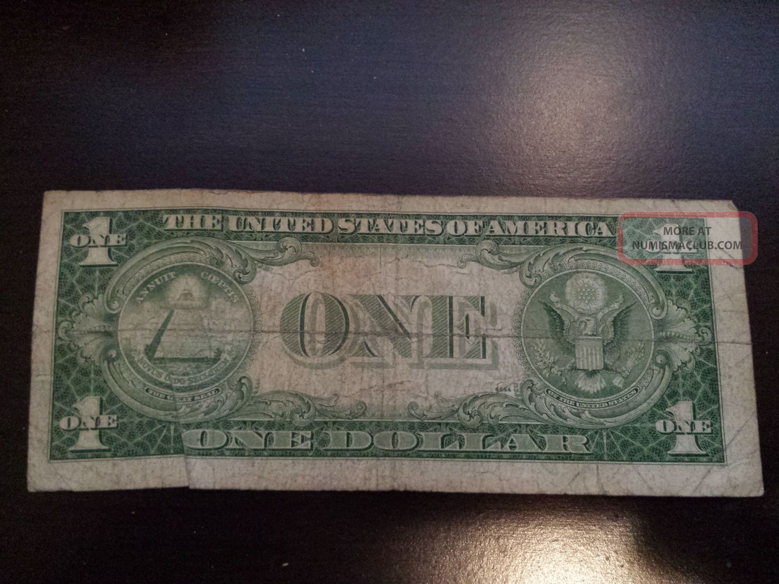 1935 G $1 Bill Silver Certificate Blue Seal No Motto Offset
