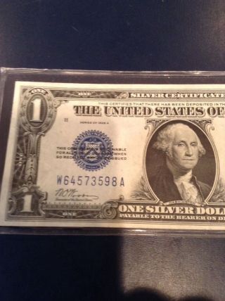 1928a 1$ Bill Real White Real.  Silver Certificate photo