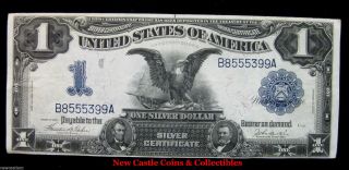 1899 $1 Black Eagle Large Size Silver Certificate.  Circulated.  Great Color Nr photo