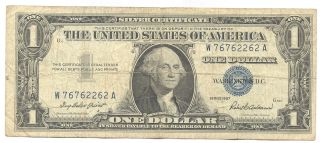 U.  S 1957 One Dollar Silver Certificate 2262 photo